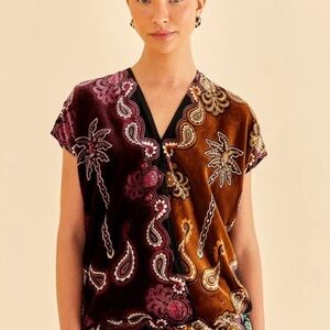 Farm Rio Multicolor Sweet
Mermaids Blouse Size XL